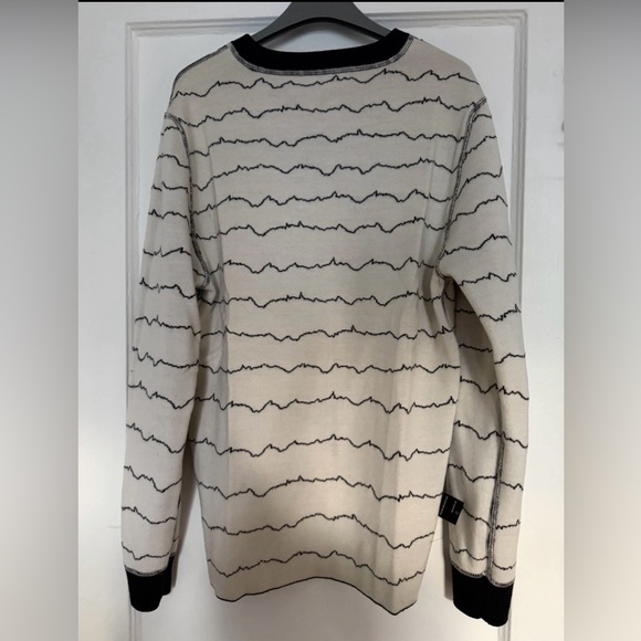 Bespoken Black Reversible Crewneck Sweater with White Pattern - Picture 5 of 5